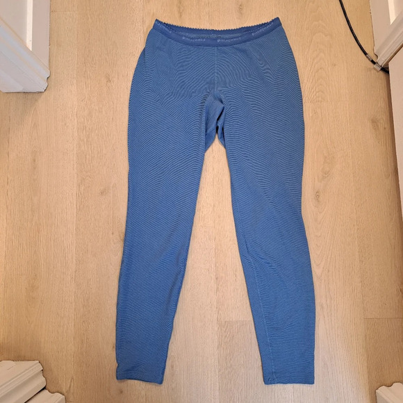 Patagonia Blue Elastic Waist Capilene Base Layer Lightweight Thermal Pangs Sz M - Picture 1 of 8